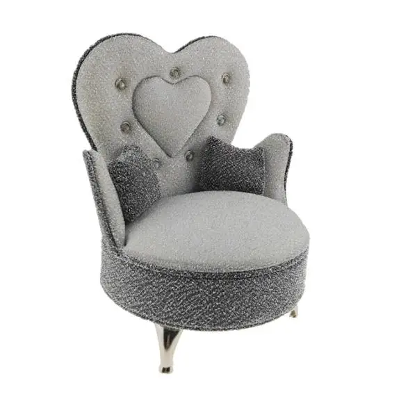 1/6 Scale Sofa Armchair Furniture for Action Figures 12inch Doll Gray+Silver