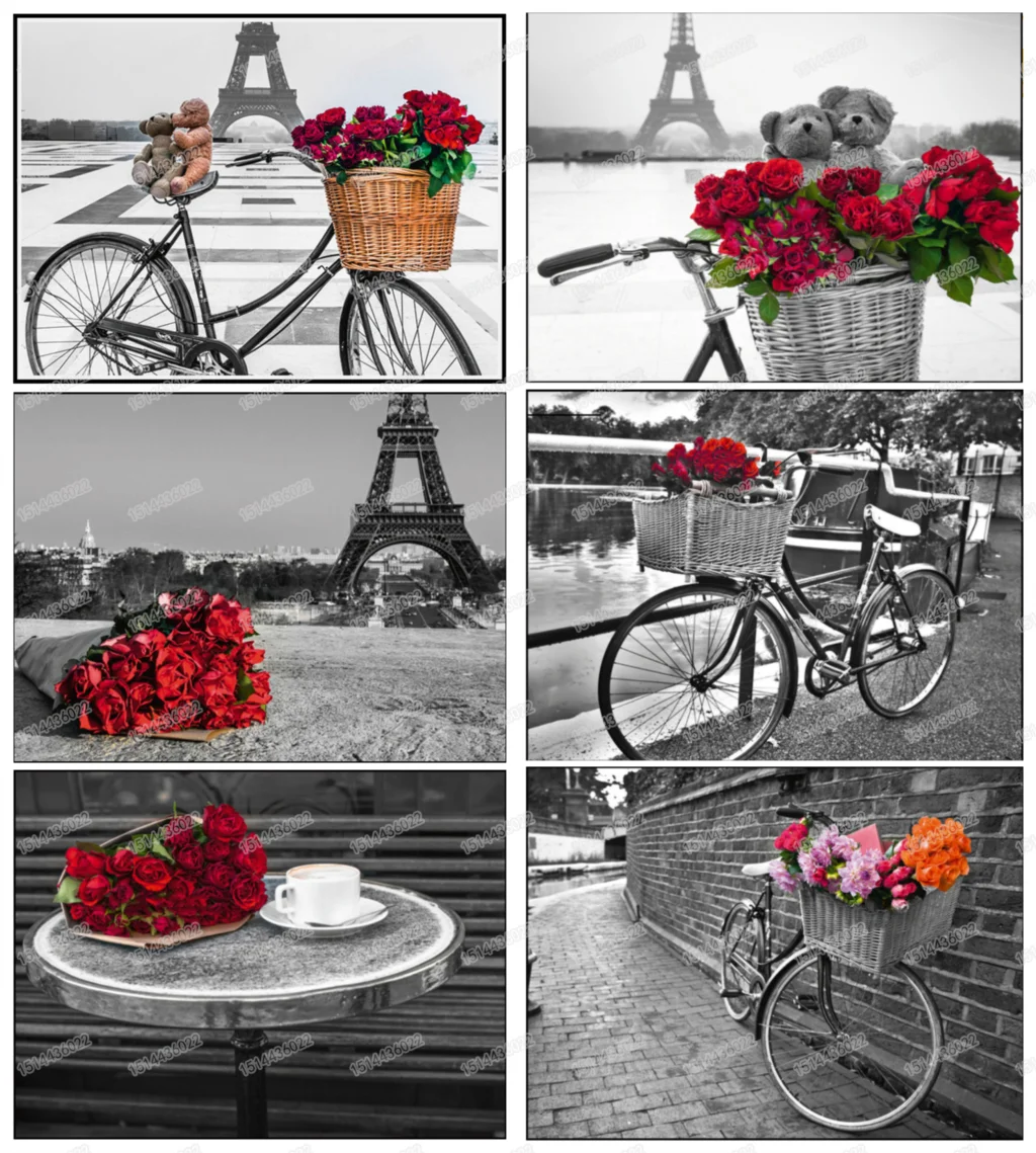 

Diy Full Diamond Painting Red And Black Series City Tower Red Roses 3d Cross Stitch Diamond Embroidery Home Decoration