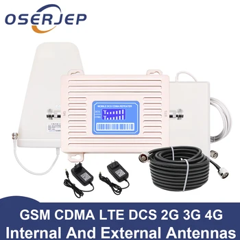 

LCD Display CDMA 850 DCS 1800 mhz Dual Band Repeater GSM 2G 3G 4G LTE Phone Amplifier Cellular Mobile Booster +LPDA /Panel Anten