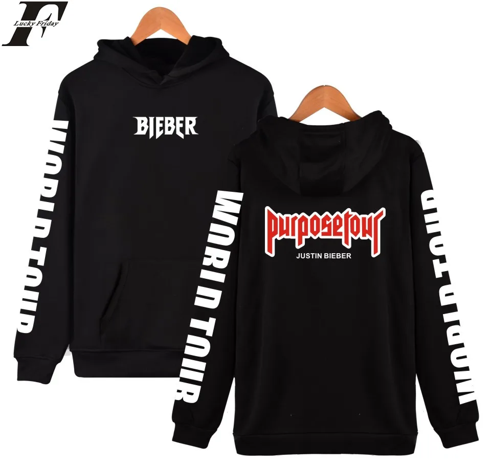 Fashion Brand Design Justin Bieber Purpose Tour Hoodies Pullover
Printed Men Women Sport Hip Hop Style Hooded Sweatshirts Tops