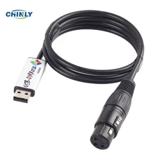 USB к DMX интерфейсному адаптеру светодиодный DMX512 студийный компьютер ПК сценический Контроллер освещения диммер