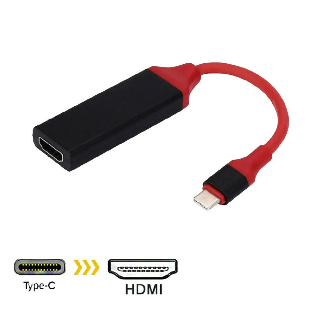 

LumiParty USB C to HDMI Adapter 4K 30Hz Type 3.1 Male Female Cable Converter for Macbook Samsung Galaxy S8 / S8+ Plus