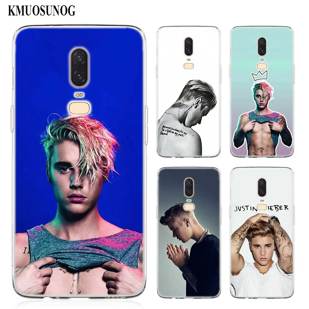 Transparent Soft Silicone Phone Cases Fashion JUSTIN BIEBER Style for Oneplus 6 5T Cover