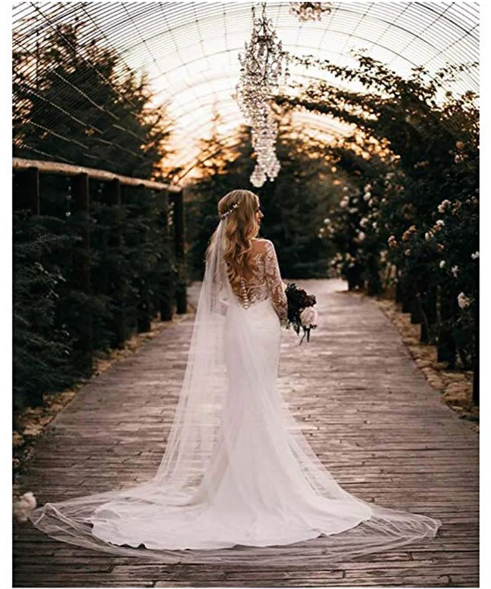 

Elegant Wedding Accessories 3 Meters 1 Layer Wedding Veil White Ivory Simple Bridal Veil With Comb Wedding Veil Hot Sale