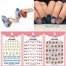 1 шт. решетки Божья коровка животные Дизайн стикеры 3D на ногти Nail Art клейкие наклейки DIY Фольга Маникюр дизайн ногтей наклейки украшения