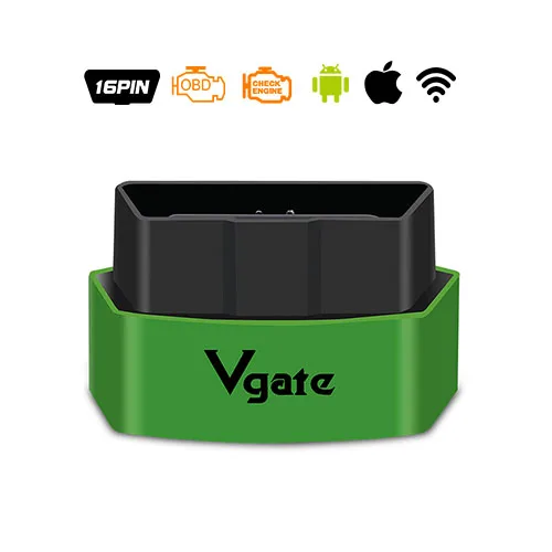Vgate iCar 3 ELM327 wi-fi OBD2 считыватель кодов Сканер для IOS Android PC V1.5 Супер Мини elm 327 icar3 wi fi - Цвет: green