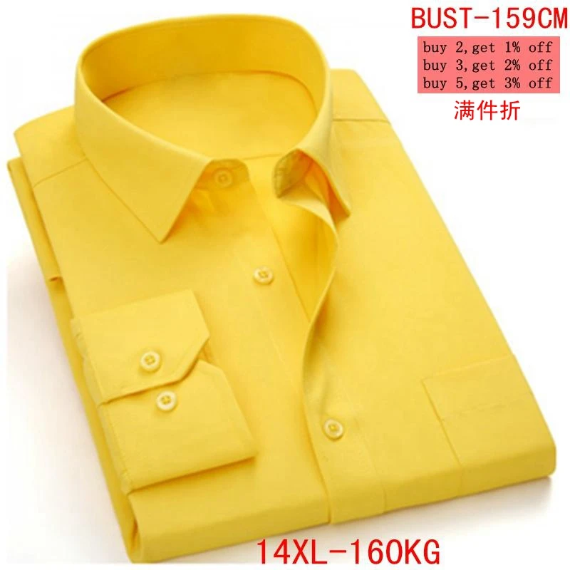 

Winter Men's Shirt Large Size Long Sleeve 9XL 8XL 9XL 10XL 12XL 13XL 14XL Casual Business Big Shirt