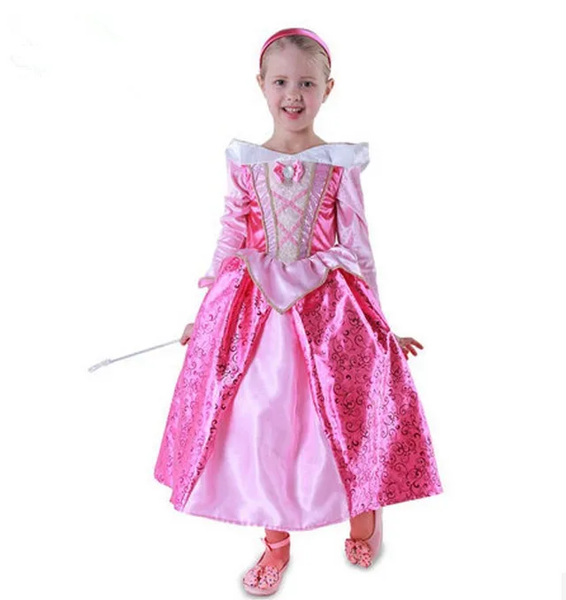 Для девочек Детские костюмы костюм «Спящая красавица» костюм принцессы для девочек нарядное платье для девочек праздничные платья для девочек день рождения