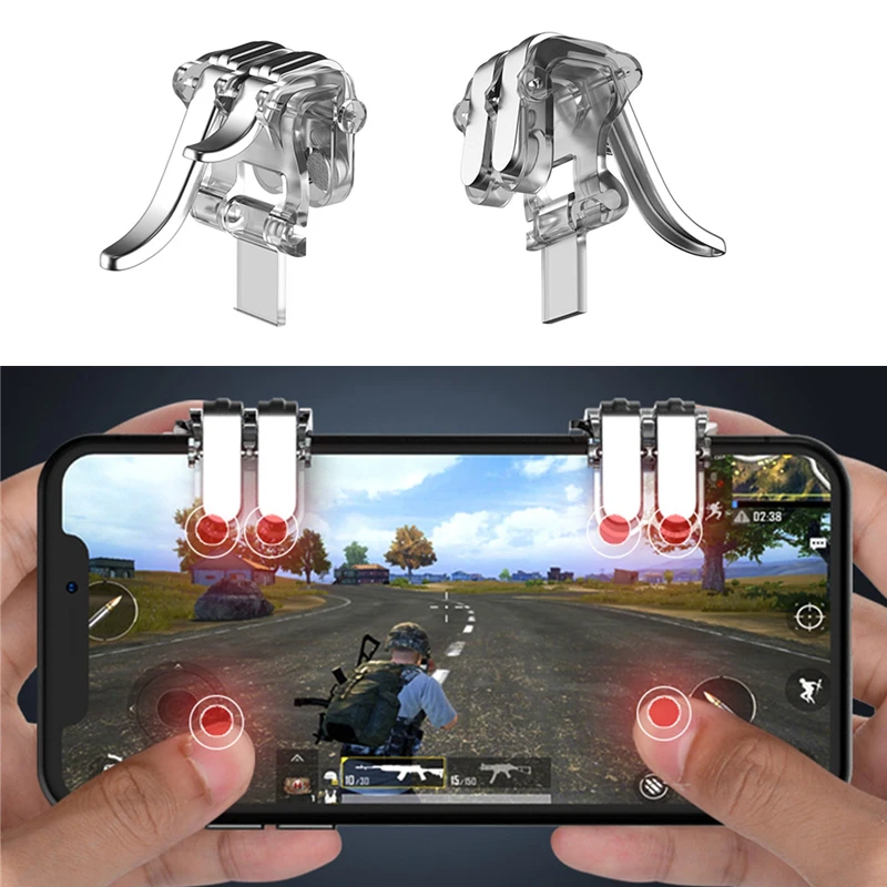 1 Pair six-finger linkage PUBG Mobile Game Fire Button phone