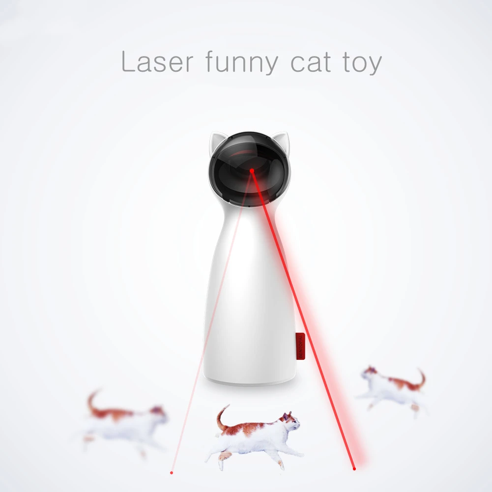 

2019 New Creative Cat Pet LED Laser Funny Toy Smart Automatic Cat Exercise Training Entertaining Toy Multi-Angle Adjustable USB