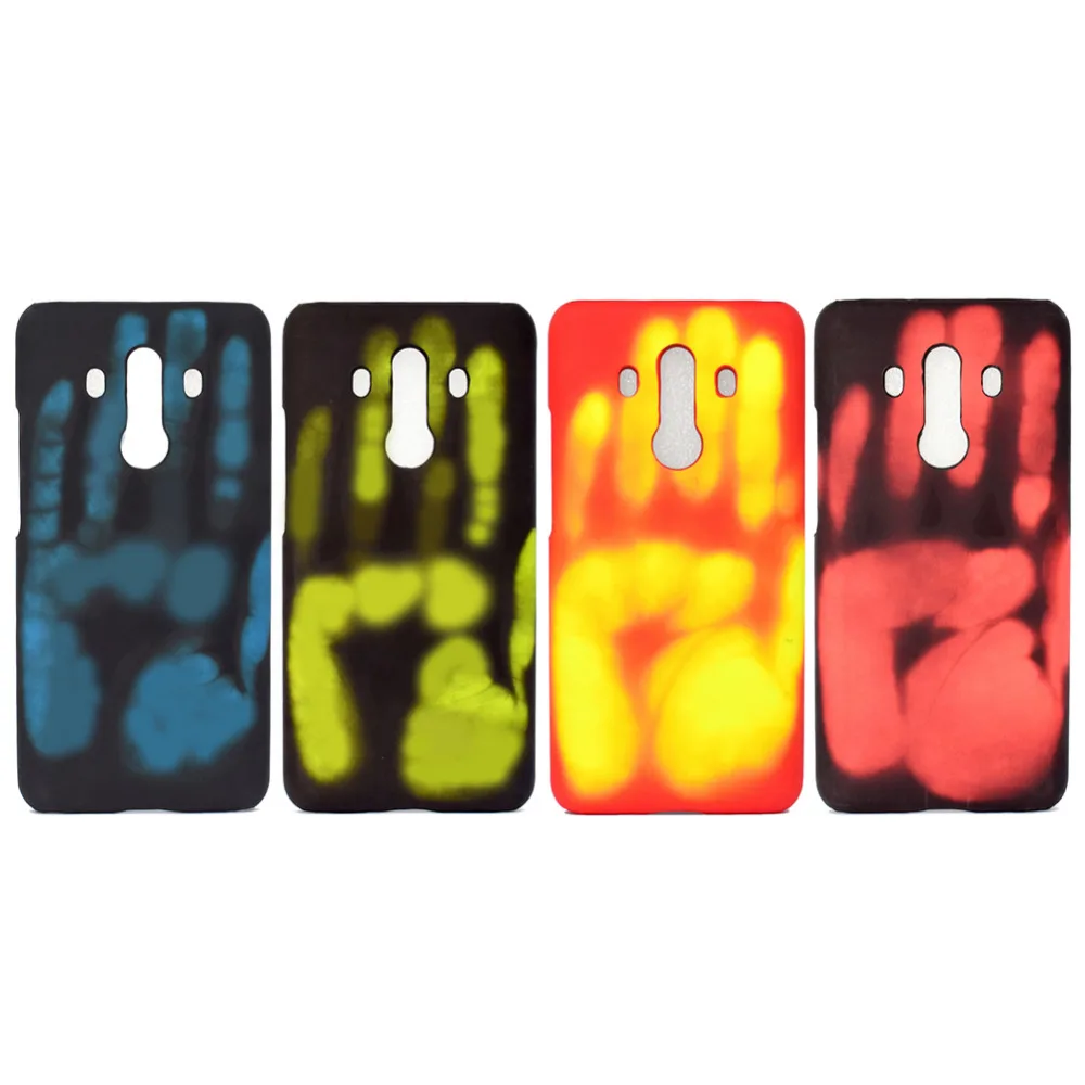 

2018 New Thermal Sensor Fluorescent Color Changing PC Phone Case For Huawei Mate10 Pro