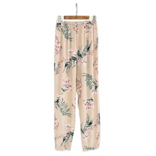 Летние ледяные прохладные брюки для сна с рисунком из мультфильма; женские домашние брюки; просвечивающие брюки для сна; женские мягкие дышащие пижамы; брюки