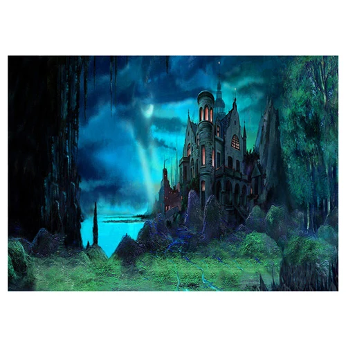 

7x5FT Halloween Vinyl Photo Photography Fear Castle Background Backdrop