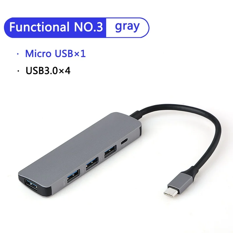 5 в 1 USB C концентратор USB-C к HDMI Micro SD/TF кард-ридер адаптер для MacBook samsung Galaxy S9/S8 huawei P20 Pro type C USB 3,0 концентратор