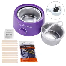 Набор для восковой депиляции, нагреватель воска, электрическая машинка для удаления волос, комплекты для США/ЕС/Великобритании, силовые шпатели и бразильские Горячие восковые бобы