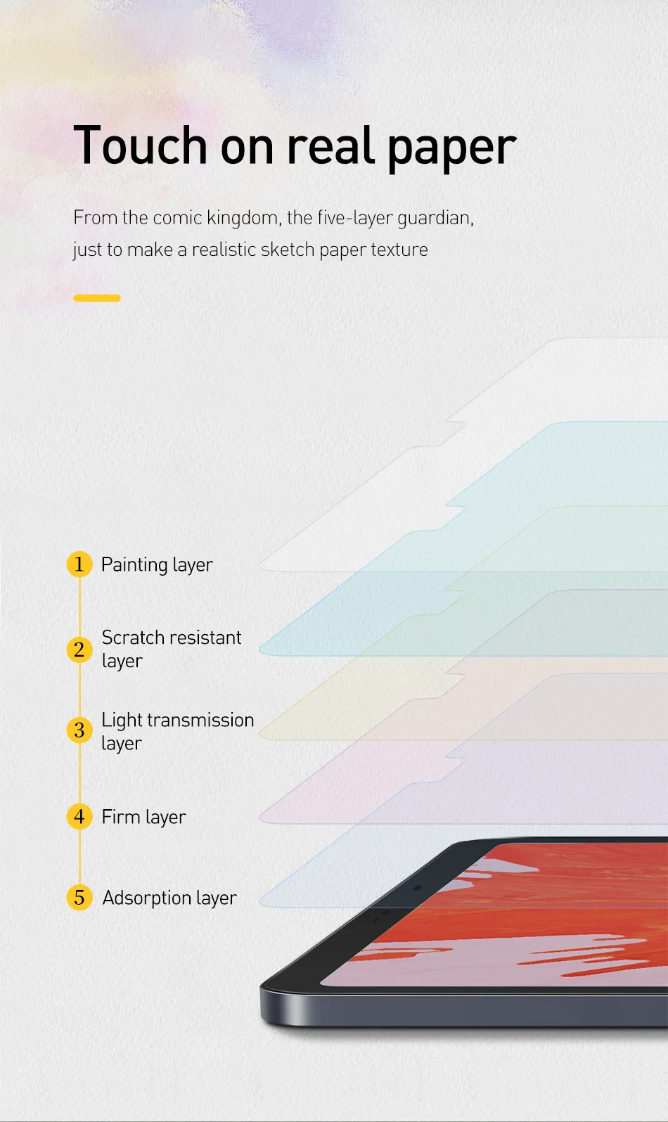 Baseus бумажная Защитная пленка для экрана для iPad pro 12,9 11 10,5 матовая пленка с антибликовым покрытием для iPad Mini 9,7 7,9 дюйма