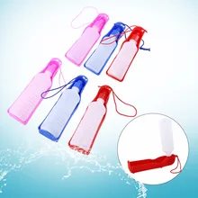 250 мл/500 мл собачья бутылка для воды с миской пластиковая портативная бутылка для воды Домашние животные для путешествий для домашних животных миска для питья