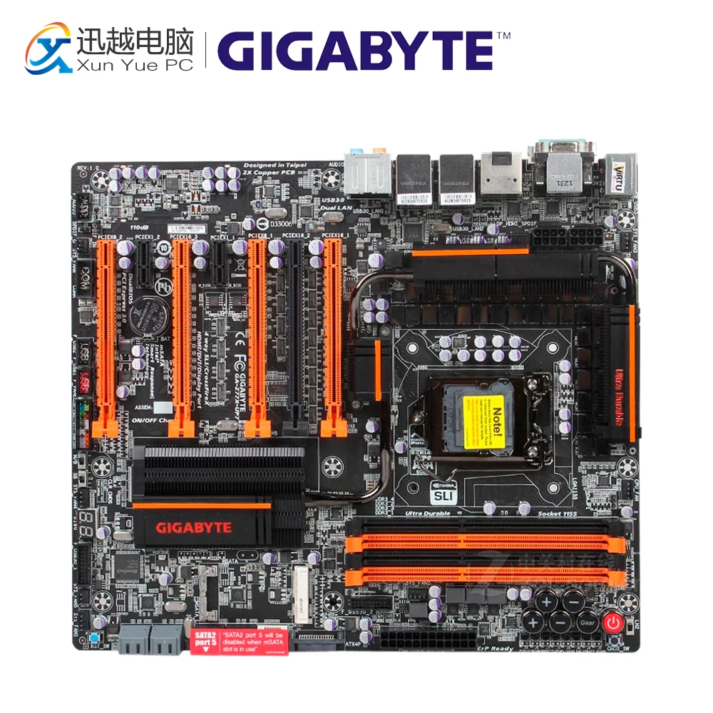 

Gigabyte GA-Z77X-UP7 Desktop Motherboard Z77X-UP7 Z77 LGA 1155 i3 i5 i7 DDR3 32G SATA3 E-ATX