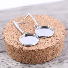 Onwear 5 пар подходит 10 мм 12 мм 14 мм 16 мм 18 мм 20 мм круглый кабошон Серьга Базовые заготовки из нержавеющей стали diy ювелирных изделий ободок