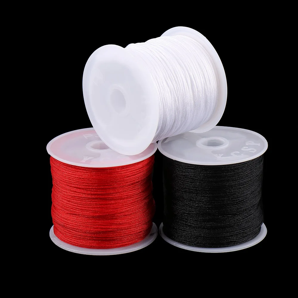 

1 Roll 45M Nylon Cord Thread Chinese Knot Macrame Braided Cord Bracelet Necklace String 0.8MM