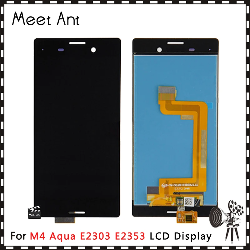 Высококачественный ЖК дисплей 5 0 дюйма для Sony Xperia M4 Aqua E2303 E2306 E2353 E2333 с сенсорным