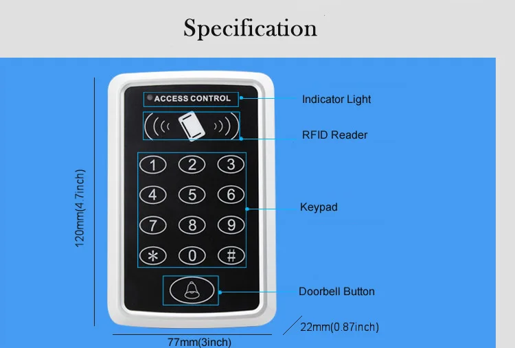 Новая клавиатура контроля доступа RFID+ 10 RFID брелоков этикетки близость система входа двери Бесконтактный разблокировка домашней безопасности