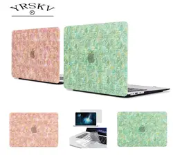 Чехол для Macbook Air Pro retina 11 12 13 15 дюймов с новым Touch Bar, YRSKV трехмерная листья Laptop Case + Keyboard Cover