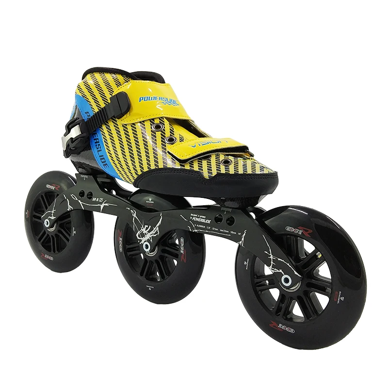 المهنية التزلج على الجليد أحذية جديد وصول سباق سرعة التزلج حذاء مضمنة الأسطوانة تزلج أحذية الكبار 125 كبيرة 3 عجلات Patins الكربون