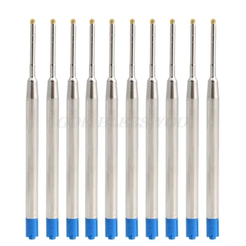 

10pcs Universal Standard Style Blue/black Ink 1MM Medium Nib Ball Point Pen Refills Drop Shipping
