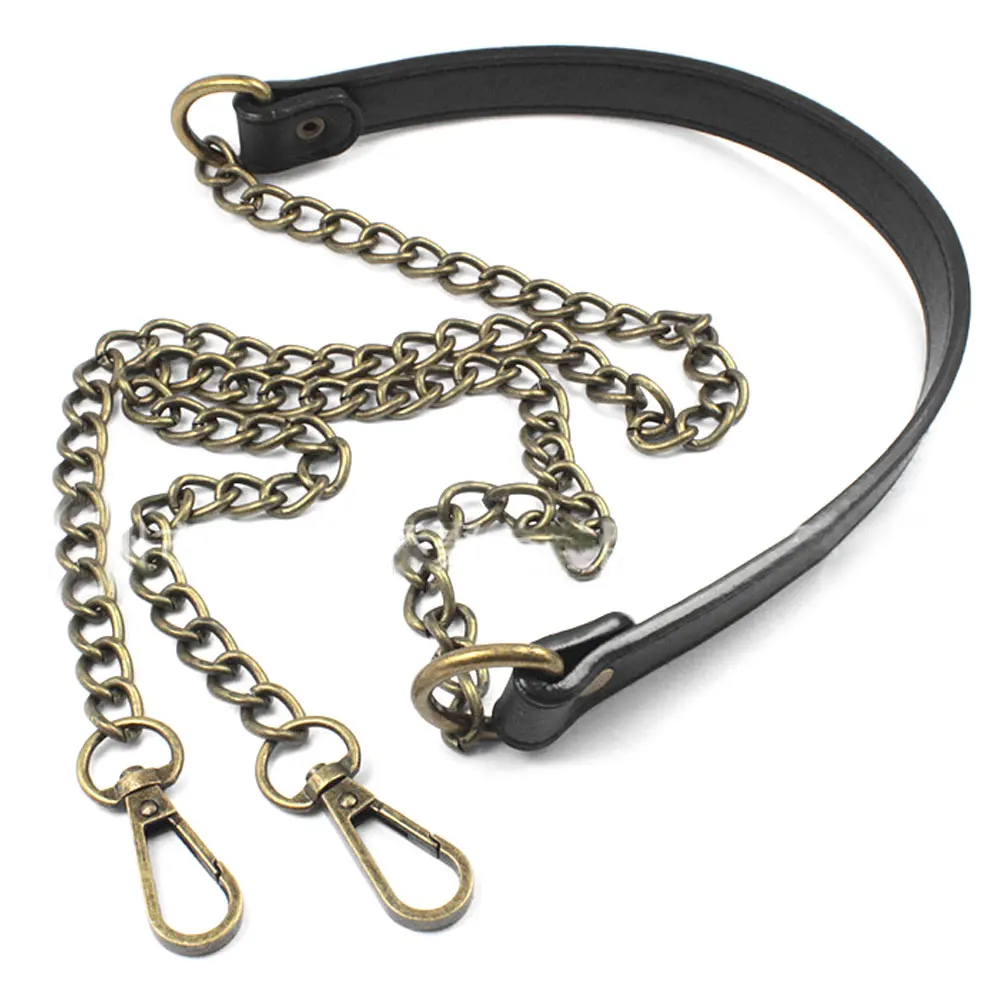 

High Quality Bag Chain Replacement Metal & PU Leather Strap Alloy Buckle for DIY Handbag Shoulder Bag 120cm Bag Accessories #