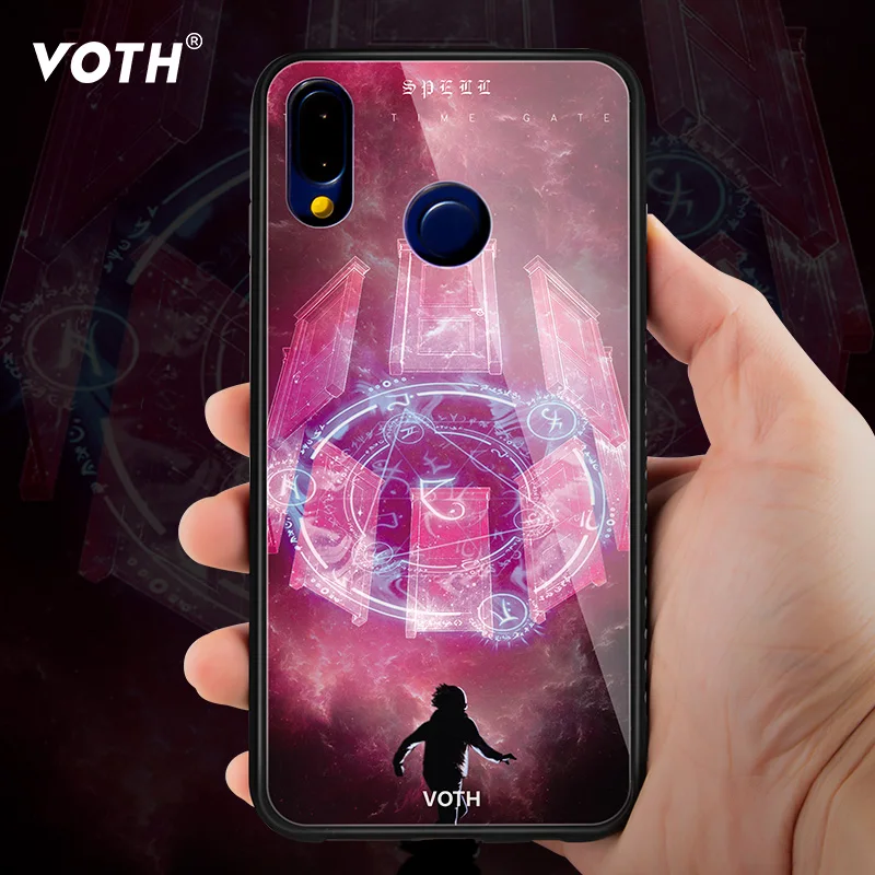 VOTH Tempered Glass Phone Case for Huawei P20 carton Protective Mobile Cover Cases Lite Accessories |