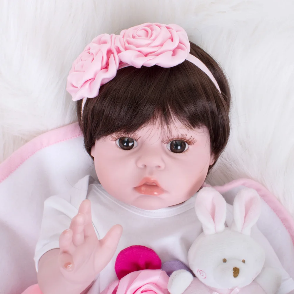 2" Девочка Кукла reborn ткань тело reborn babie с бутылочка с соской Bebe живой reborn bonecas Дети подарок