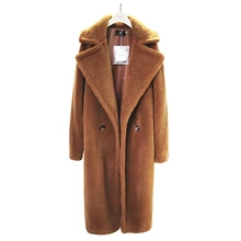 Зимнее женское толстое теплое плюшевое пальто, женские уличные большие плюшевые куртки и пальто, Дамское пальто из овечьей шерсти, пальто из искусственного меха