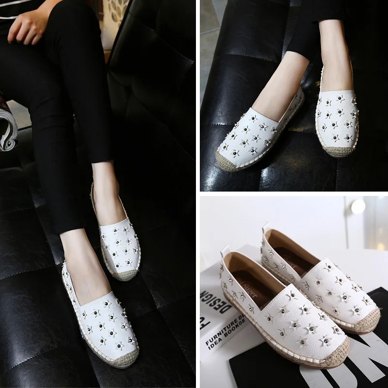 

2017 Girls Slipony Women Star Plain Flats Dress Shoes Brand Designer Ballet Flats Loafers Espadrilles Slip Ons Horsebit loafers