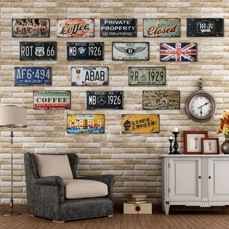 Aliexpress.com : buy vintage metal painting retro personality ... Decoracion living vintage