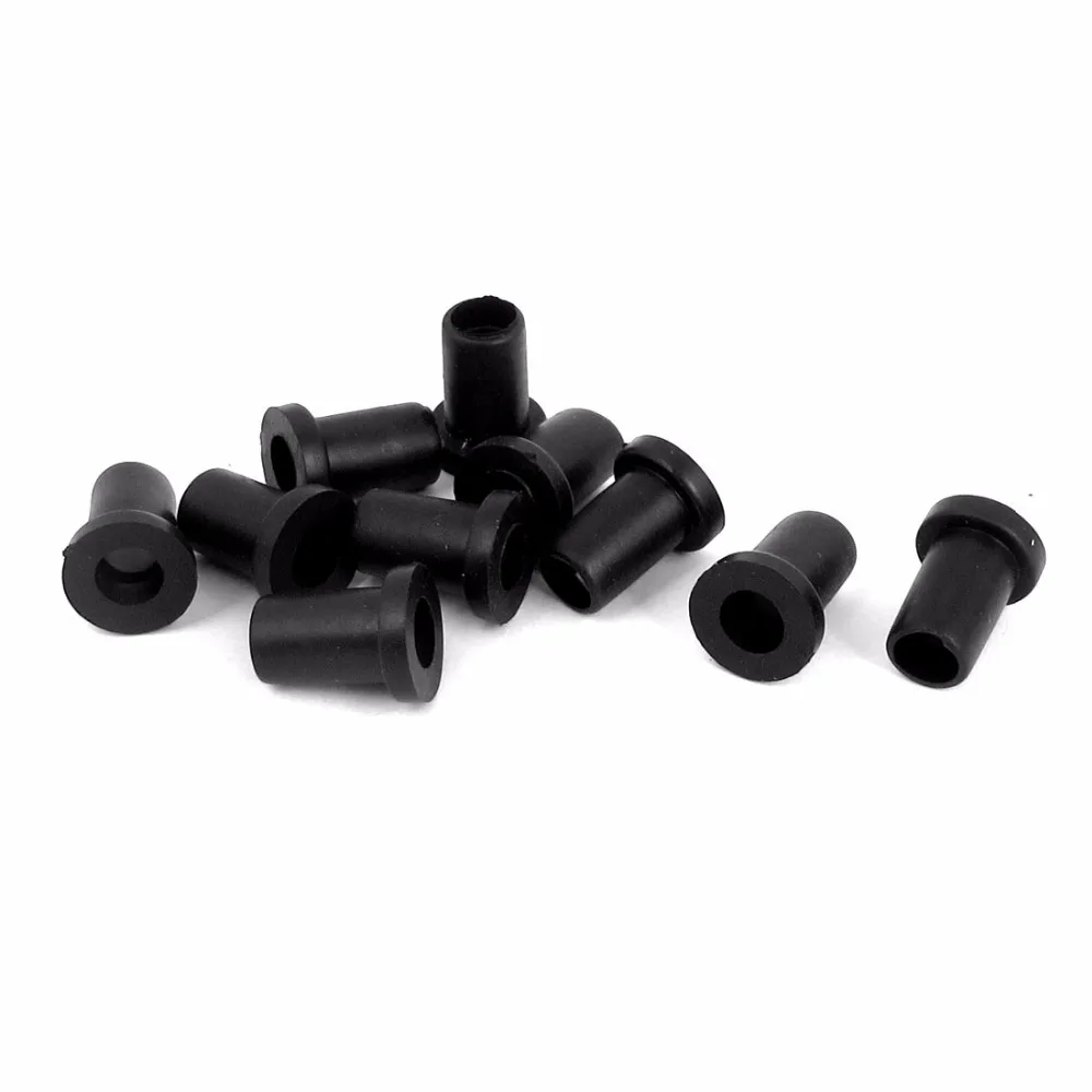 UXCELL 10pcs Rubber Strain Relief Cord Boots 14mm Long ID 5mm OD 7mm ...