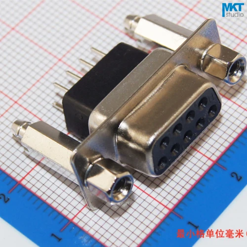 

10Pcs Sample Male/Female Straight DB9 D-sub PCB Mount RS232 Serial Port Connector Socket Interface With Screw Nuts