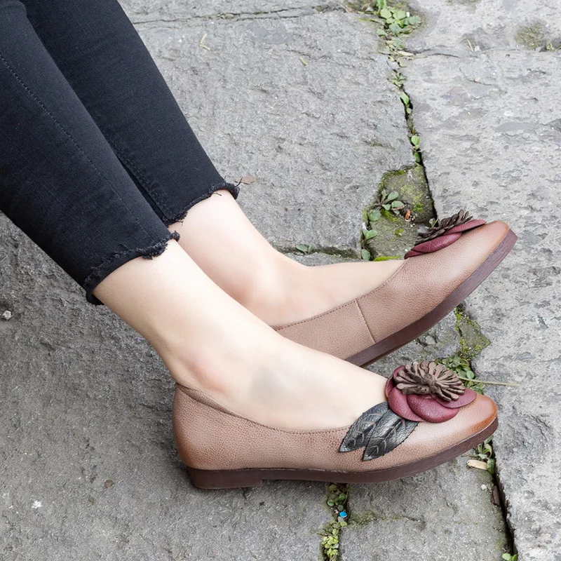

women 2019 genuine leather flats heel slip on driving shoes spadrilles moccasins toe loafers sapatilha espadrillas T51021-2