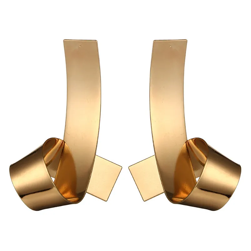 New Style Women Earrings Retro Trend Exaggerated Sequins Metal Long Twisted Irregular Earrings Oorbellen Fabulous Bijoux F15 (1)