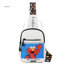 Широкие лямки нагрудная сумка для женщин с мультяшным рисунком через плечо сумки на плечо наружная вместительная сумка на плечо женские повседневные туристические, ручные сумки