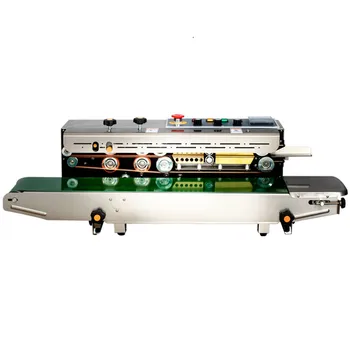 

new arrive soild ink plastic bag continuous heat sealer, bag mouth sealing machine with coder