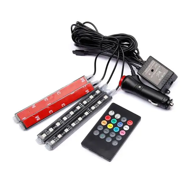 AUTO 4x 9LED Wireless Remote Control Decoration Vehicle LED Error Free