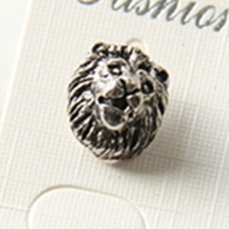 New design handmade lion head stud earrings LION earringsin Stud