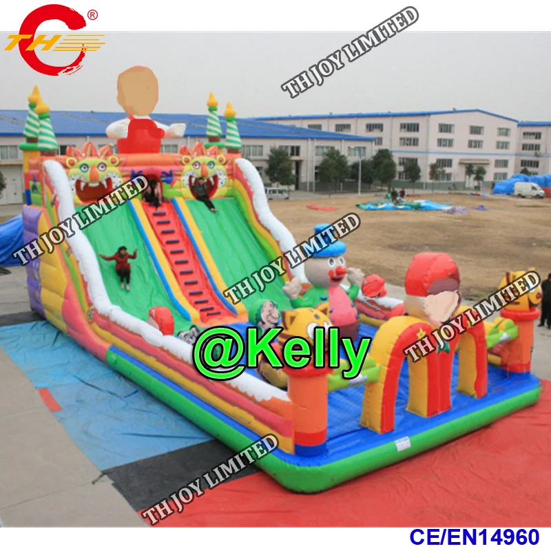 Free sea shipping to sea port 15*8m giant inflatable bouncer playground for sale, commercial big