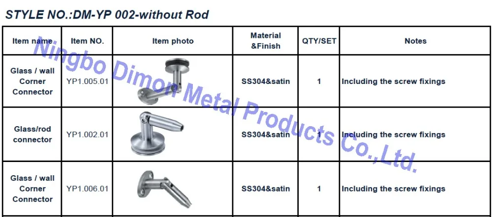 Dimon высокое количество Стеклянный Навес/кронштейн для навеса нержавеющая сталь 304 кронштейн двери стекло навес фитинги DM-YP 002-без стержня