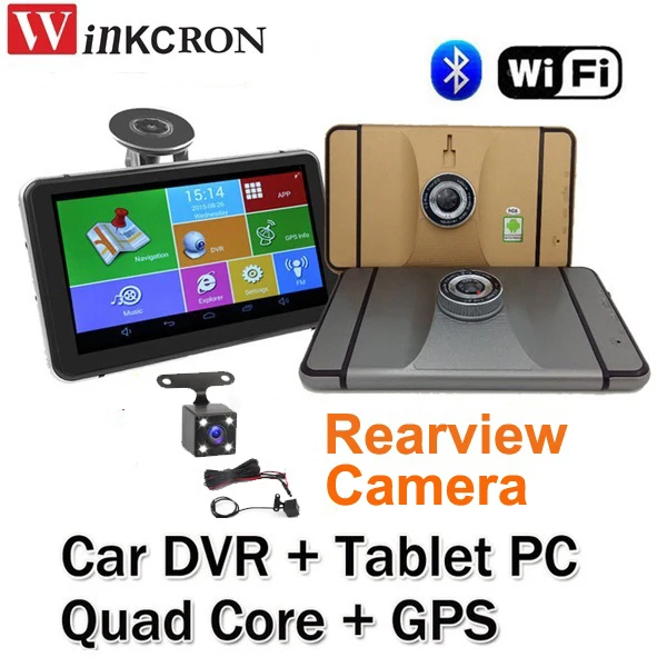 truck navigation Android GPS Navigator Tablet PC Car DVR Dash Cam Video Recorder Quad Core DDR1G ROM 8GB Bluetooth Rearview Camera GPS Navigation truck gps