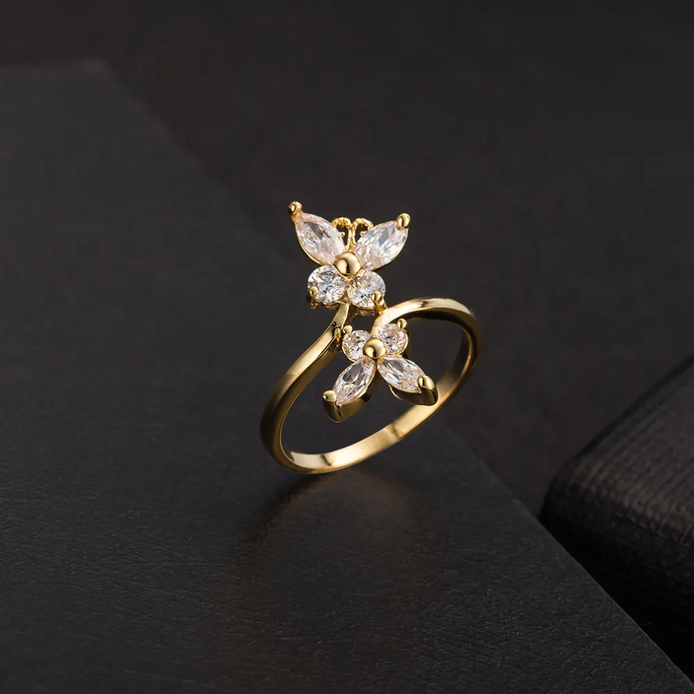 aliexpresscom buy kuniu fashion ladies zircon rings gold flying butterfly wedding engagement rings party ring jewelry for women from reliable ring - Butterfly Wedding Ring aliexpresscom buy kuniu fashion ladies zircon rings gold flying butterfly wedding engagement rings party ring jewelry for women from reliable ring - Butterfly Wedding Ring
