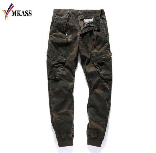 2018 High Quality Mens Military Cargo Pants Multi-pockets Baggy Men Joggers Camouflage Pants Casual Trousers Overalls Army Pants