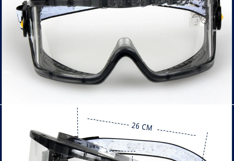 Новые рабочие изогнутые панорамные очки прозрачные защитные устойчивые к царапинам анти-противотуманные анти-химические брызгозащитные очки