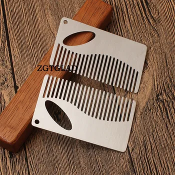 

ZGTGLAD Professional Men's mustache comb Anti Static Stainless Steel Comb Can Use Bottle Opener -03
